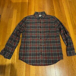 NWOT L.L.Bean Scotch Plaid Flannel Slightly Fitted Mens, Cotton Size M-Reg